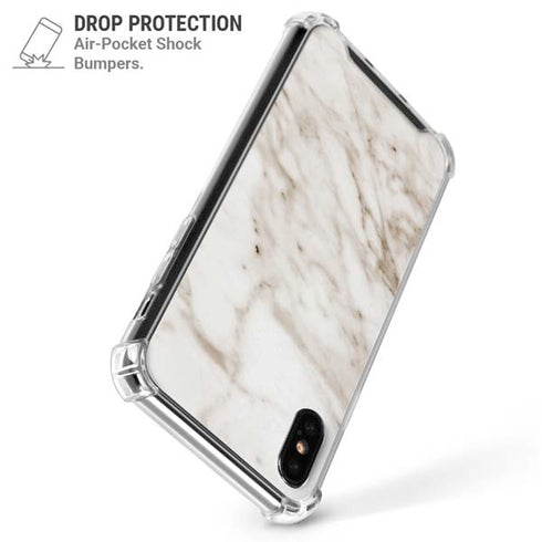 Taupe Marble iPhone XS Max Clear Case